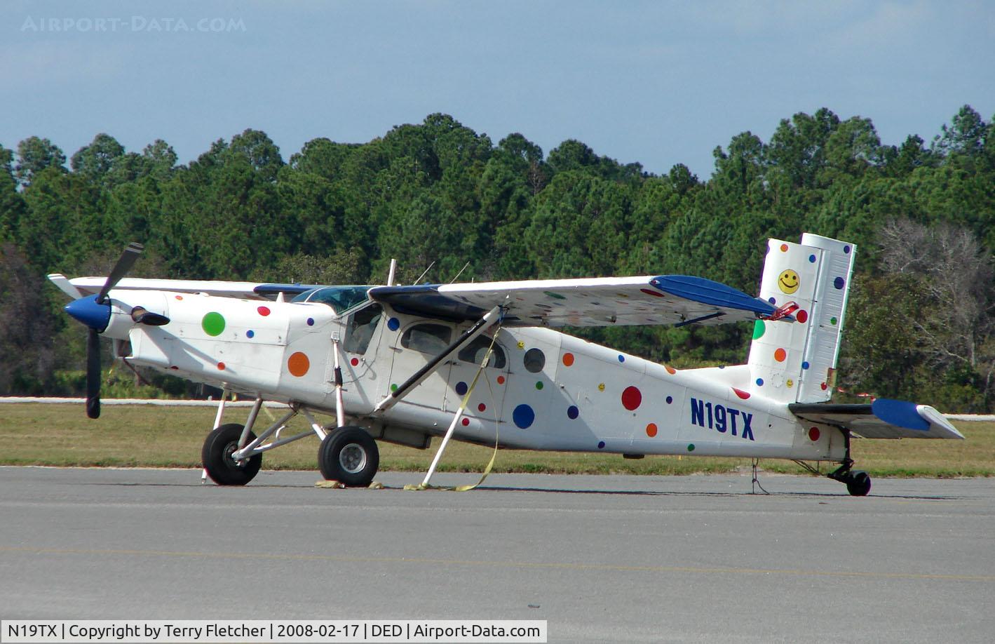 N19TX, 1968 Pilatus PC-6/B1-H2 Turbo Porter C/N 684, Pilatus PC-6 in an unusual colour scheme at Deland , Florida