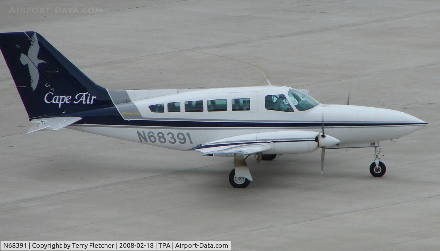 N68391, 1981 Cessna 402C C/N 402C0483, Cape Air Cessna 402C at Tampa Int