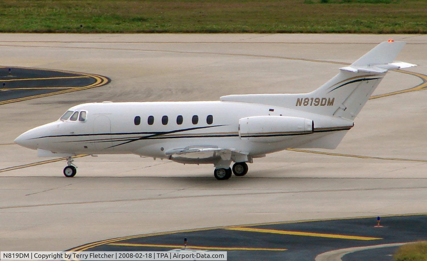 N819DM, 1981 Hawker Siddeley HS.125 Series 700A C/N 257144, Hawker arrves at Tampa Int