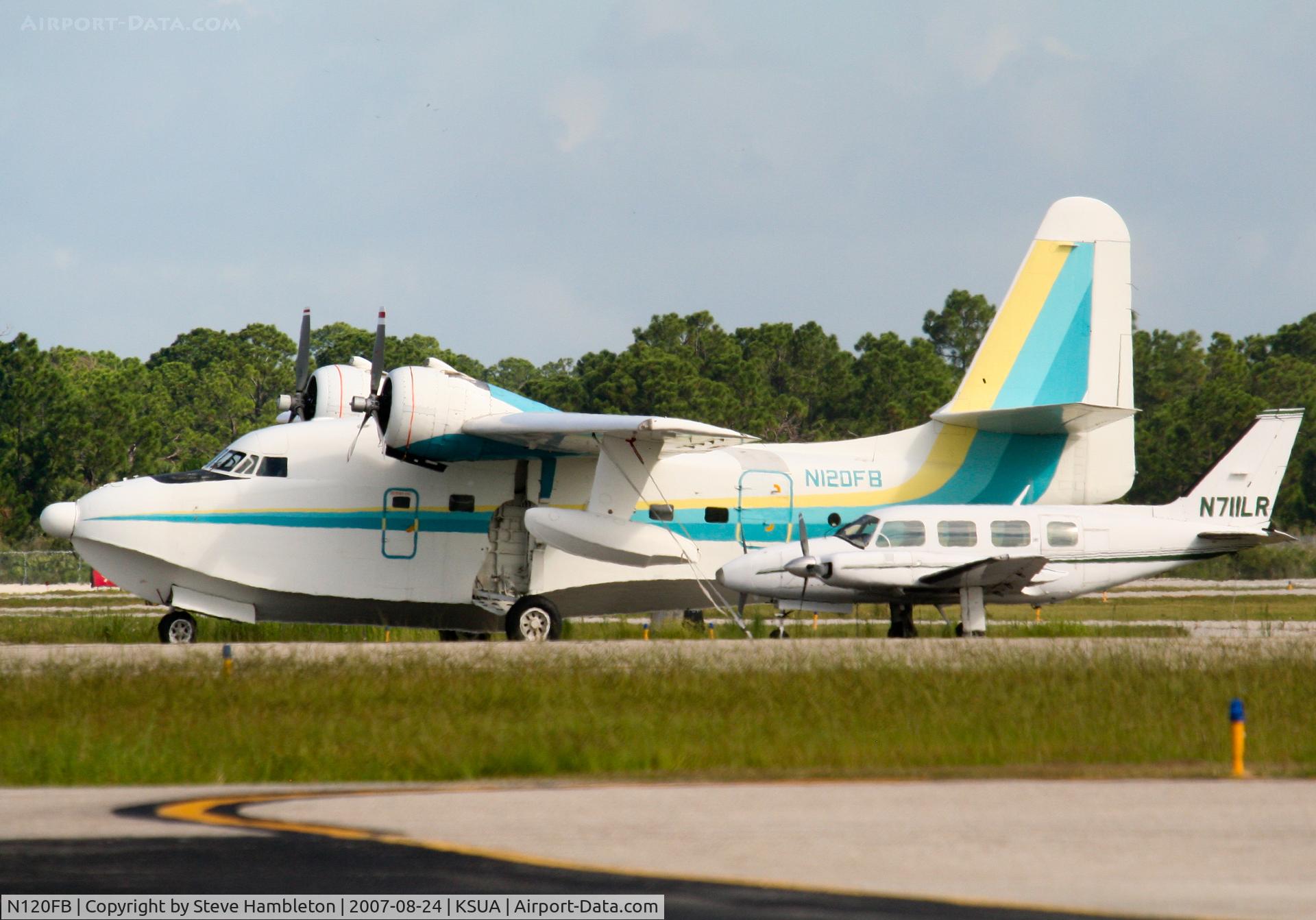 N120FB, 1953 Grumman UF-1G (HU-16B) Albatross C/N G.331, Sat in the sun with PA-31 N711LR
