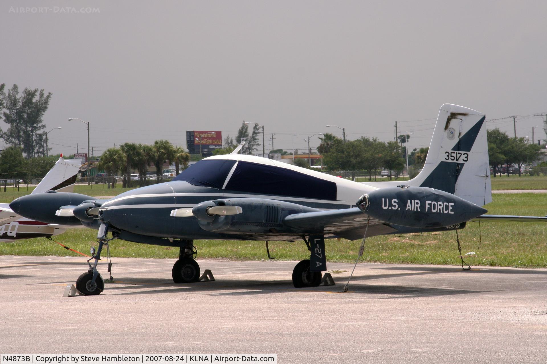 N4873B, 1955 Cessna 310 C/N 35173, Cessna 310 in USAF markings at Lantana, FL