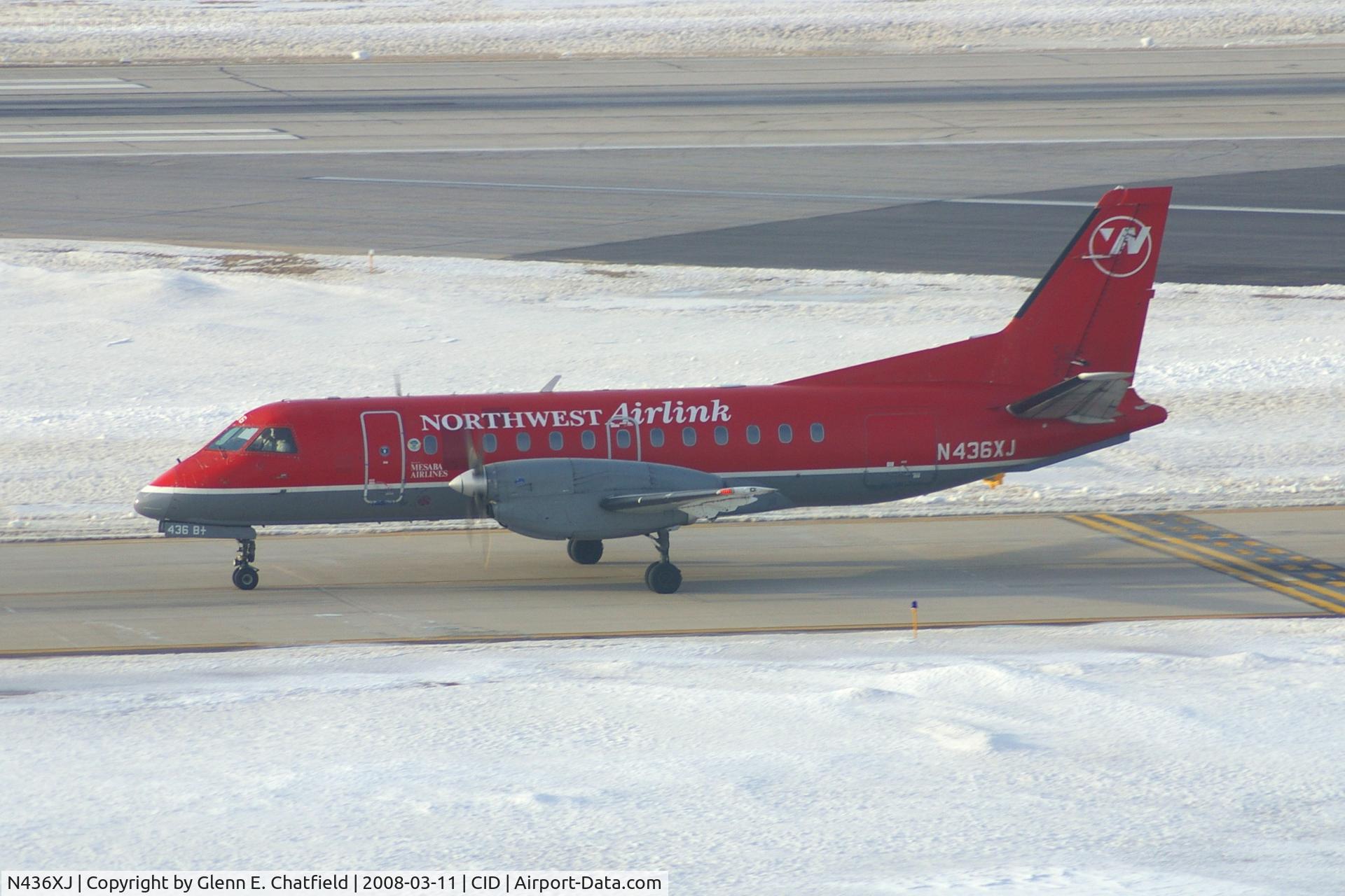 N436XJ, 1998 Saab 340B+ C/N 340B-436, Taxiing inbound on Alpha from Runway 27