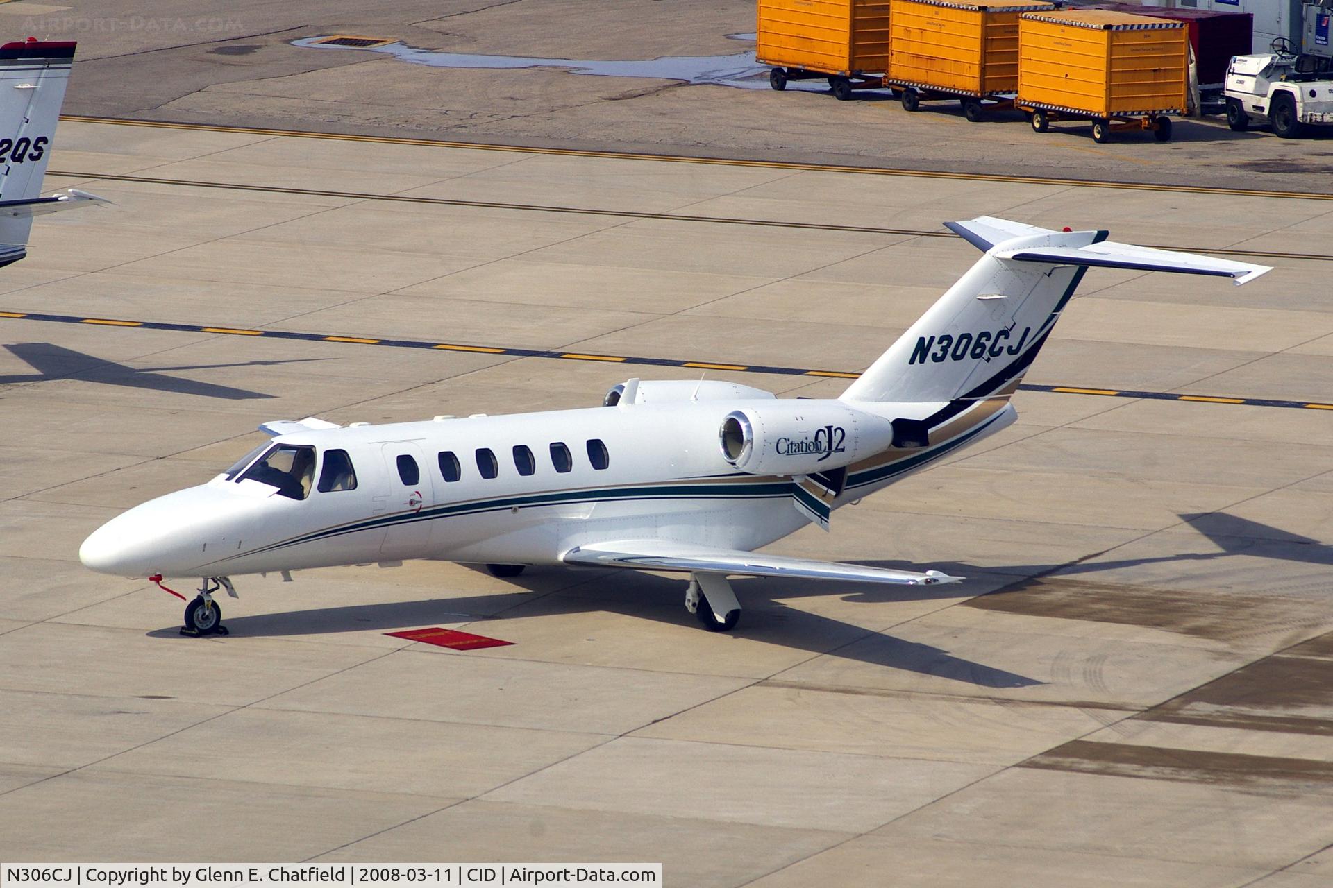 N306CJ, 2001 Cessna 525A CitationJet CJ2 C/N 525A-0016, On the Landmark ramp, seen from the control tower
