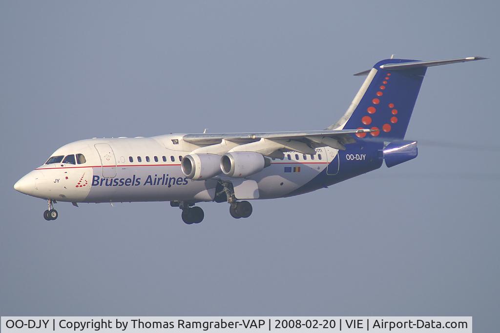 OO-DJY, 1997 British Aerospace Avro 146-RJ85 C/N E.2302, Brussels Airlines BAe 146