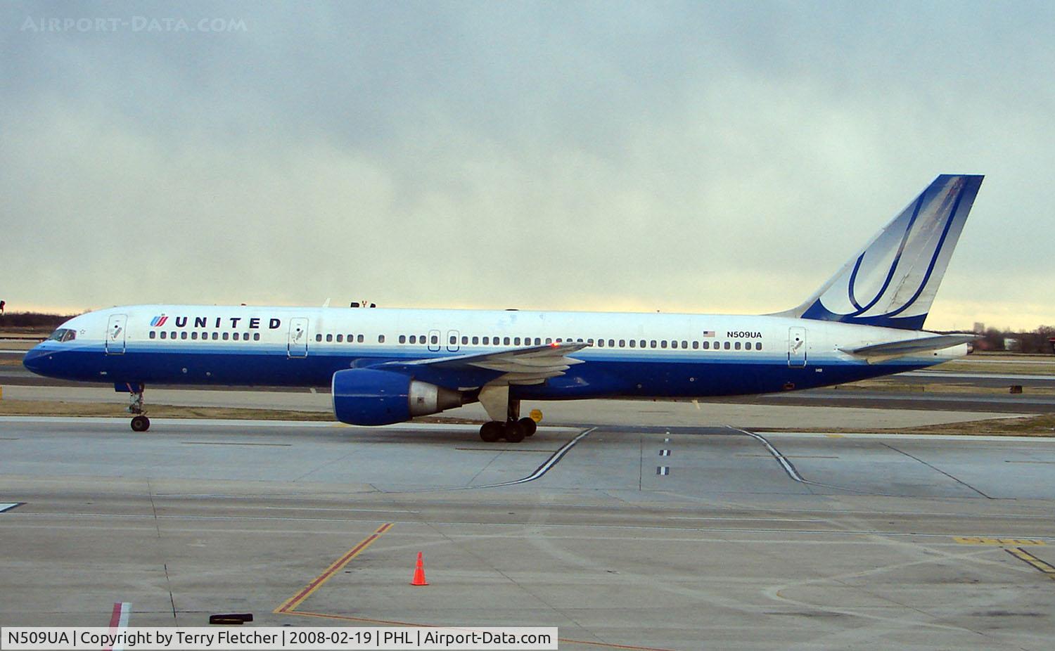 N509UA, 1990 Boeing 757-222 C/N 24763, United 757 makes a second attempt to depart Philadelphia