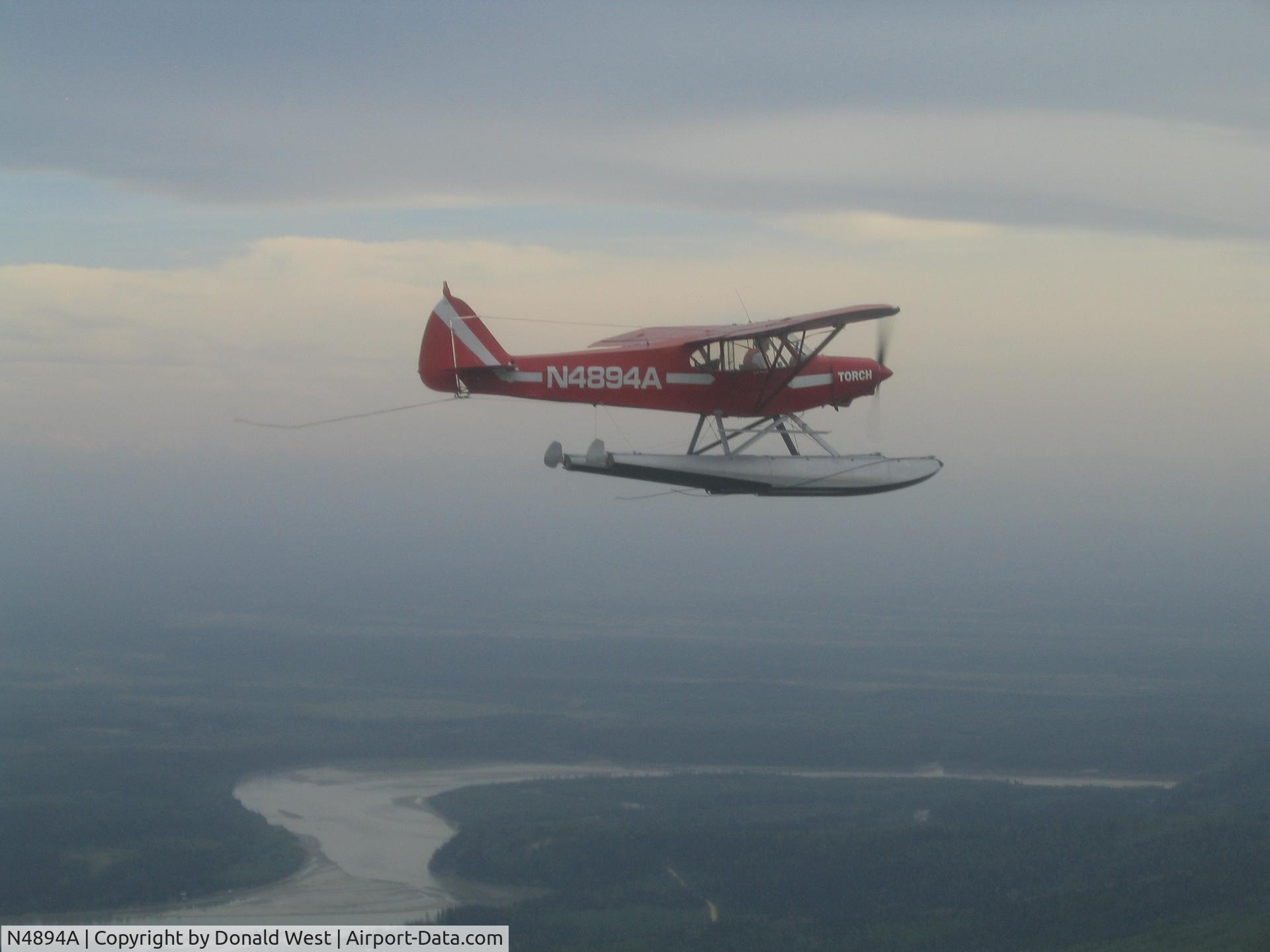 N4894A, 1956 Piper PA-18-150 Super Cub C/N 18-4996, N4894A on a lake near Hayes Glacier, Alaska.