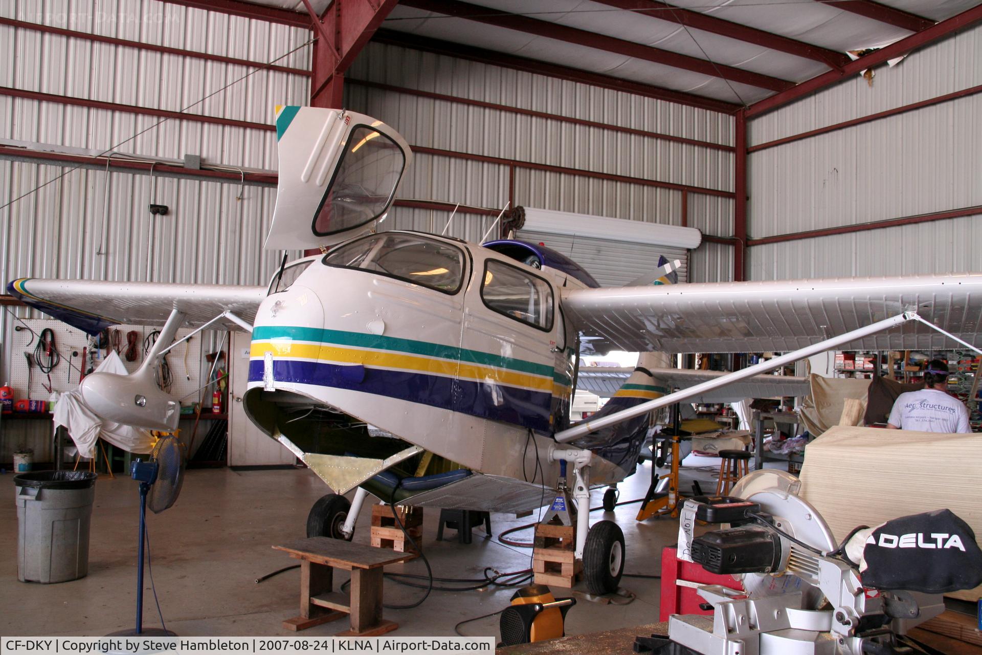 CF-DKY, 1947 Republic RC-3 Seabee C/N 1023, Undergoing maintenance at Lantana, FL