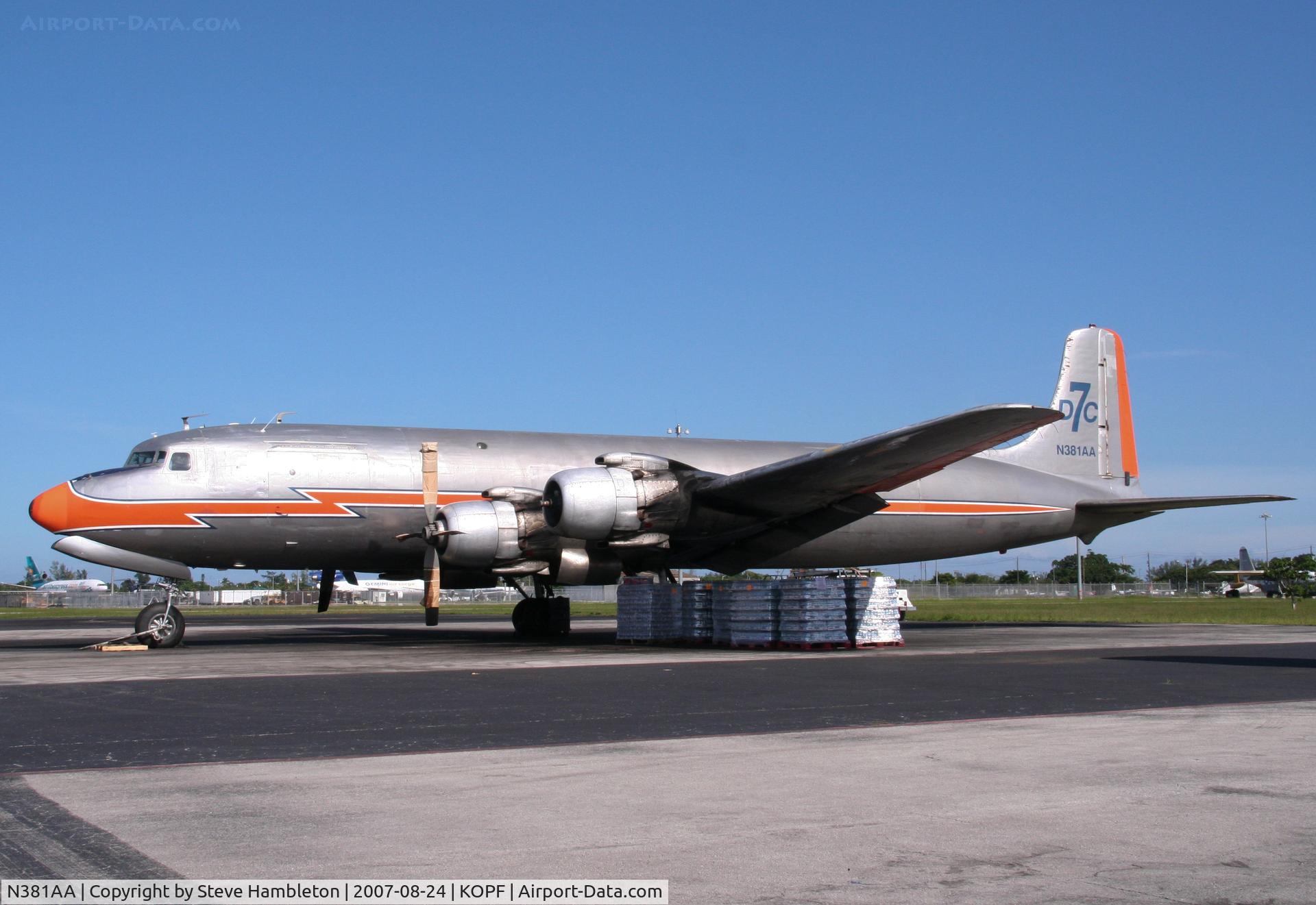 N381AA, 1956 Douglas DC-7BF C/N 44921, Douglas DC-7 at Opa Locka
