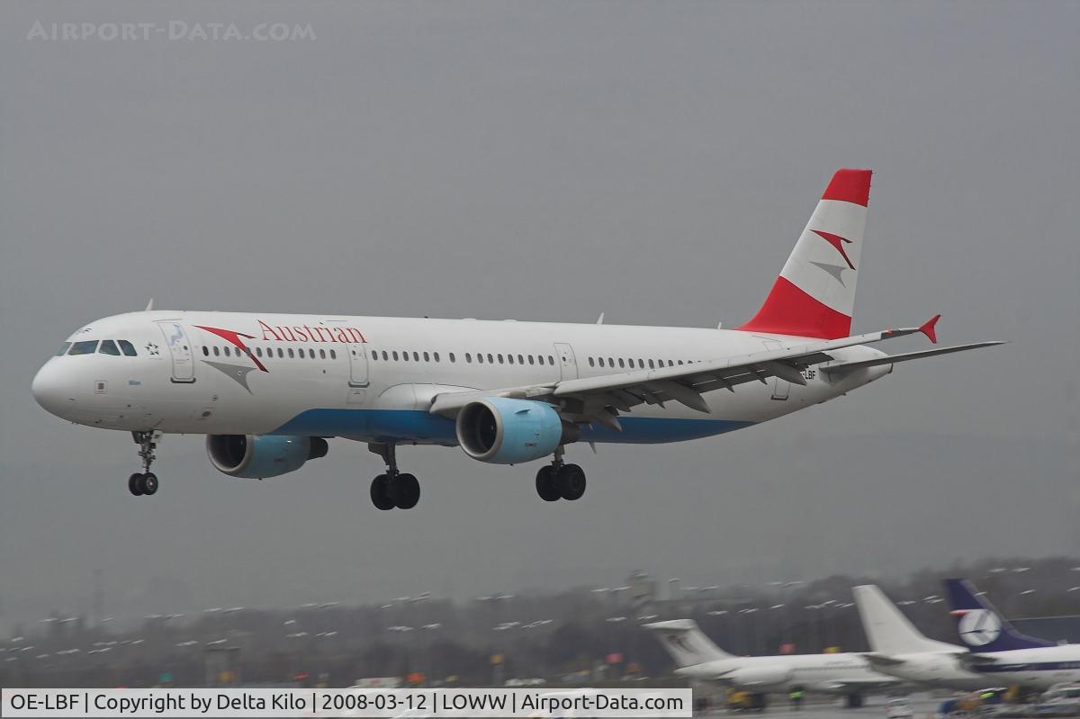 OE-LBF, 2001 Airbus A321-211 C/N 1458, AUSTRIAN