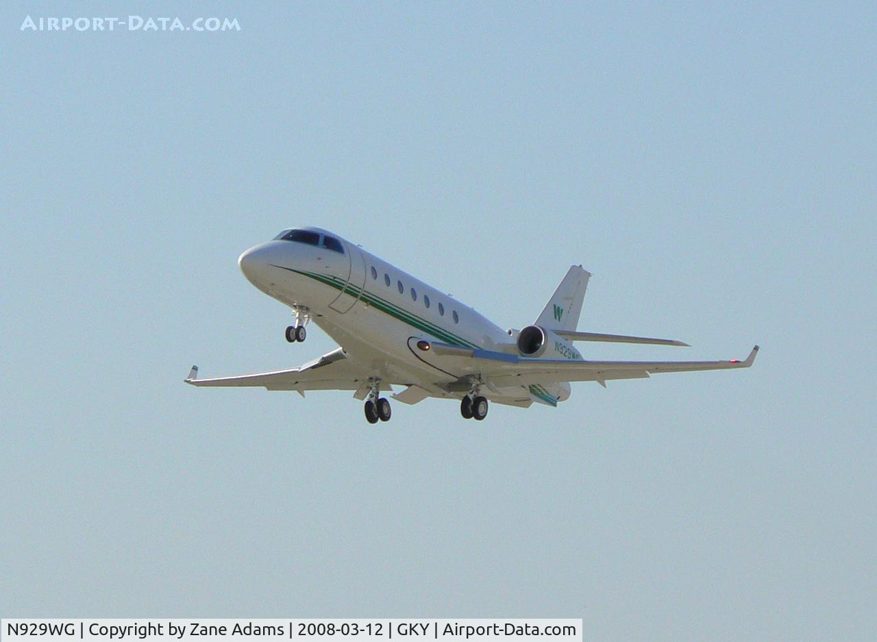 N929WG, 2001 Israel Aircraft Industries IAI-1126 Galaxy C/N 056, Takeoff from Arlington Municipal