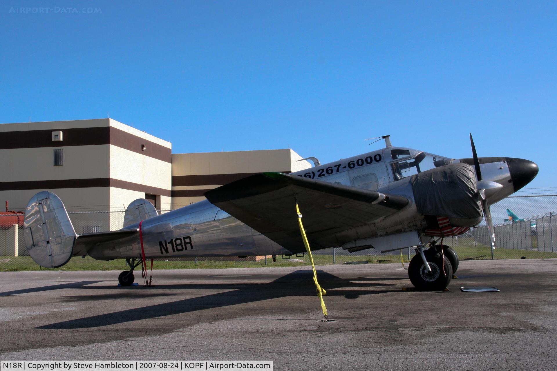 N18R, 1957 Beech E18S C/N BA-312, Beech 18 at Opa Locka