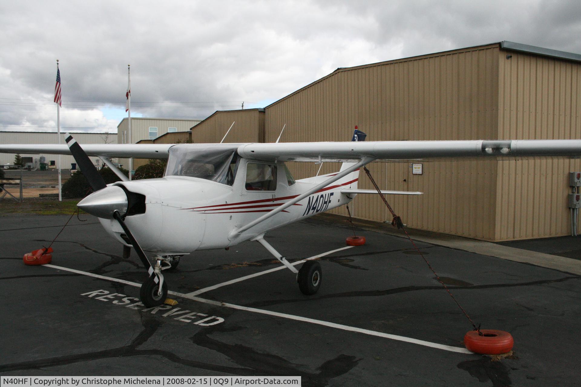 N40HF, 1971 Cessna 150L C/N 15072309, Taken from second story of Skypark Aviation (Flight School)