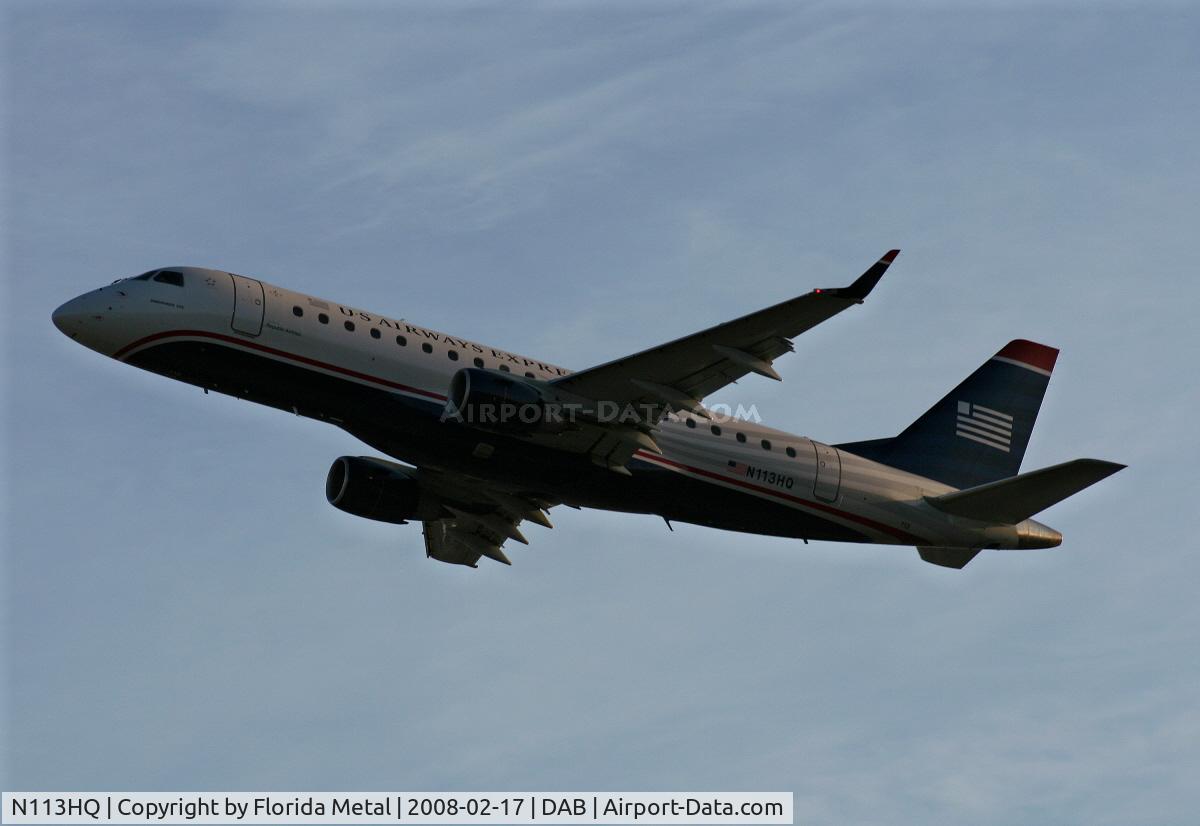 N113HQ, 2007 Embraer 175LR (ERJ-170-200LR) C/N 17000177, US Airways EMB-175