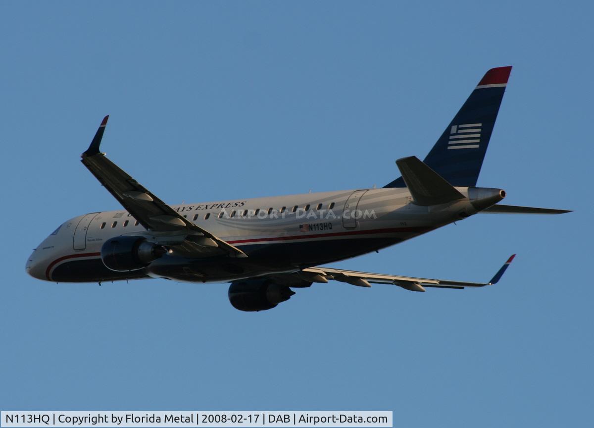 N113HQ, 2007 Embraer 175LR (ERJ-170-200LR) C/N 17000177, US Airways Express