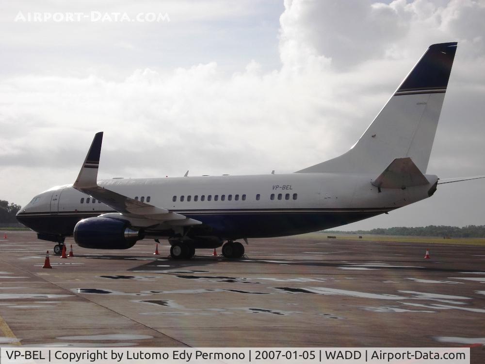 VP-BEL, 1999 Boeing 737-74T BBJ C/N 29139, Landed at BALI