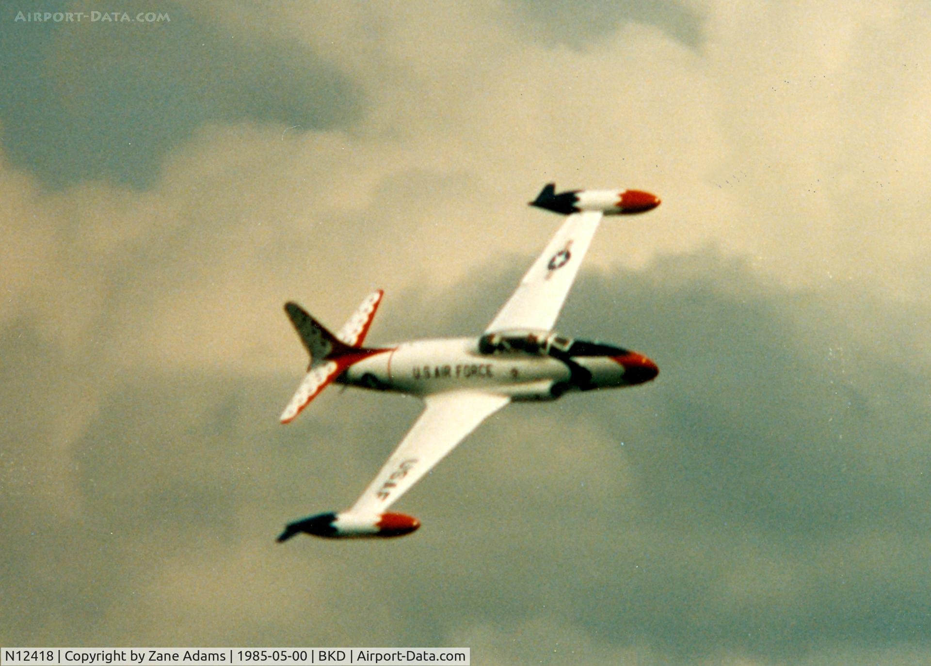 N12418, Canadair T-33AN Silver Star 3 C/N T33-265, At Breckenridge AirShow 1985