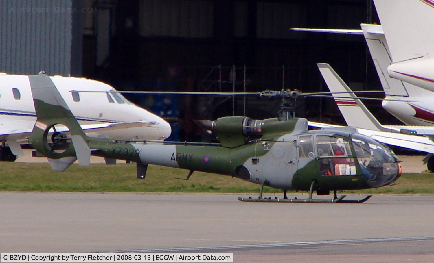 G-BZYD, 1977 Westland SA-341B Gazelle AH1 C/N 1648, Although this Gazelle wears Army Corps marks XZ329 it is civil registered as G-BZYD