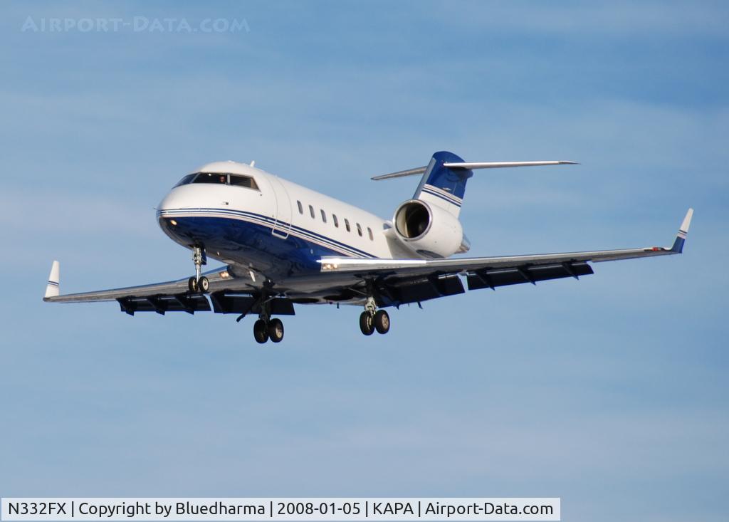 N332FX, 2002 Bombardier Challenger 604 (CL-600-2B16) C/N 5543, Approach to 17L.