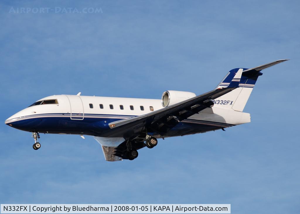 N332FX, 2002 Bombardier Challenger 604 (CL-600-2B16) C/N 5543, Approach to 17L.