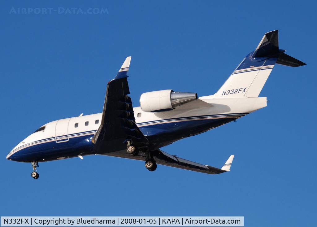 N332FX, 2002 Bombardier Challenger 604 (CL-600-2B16) C/N 5543, Approach to 17L.