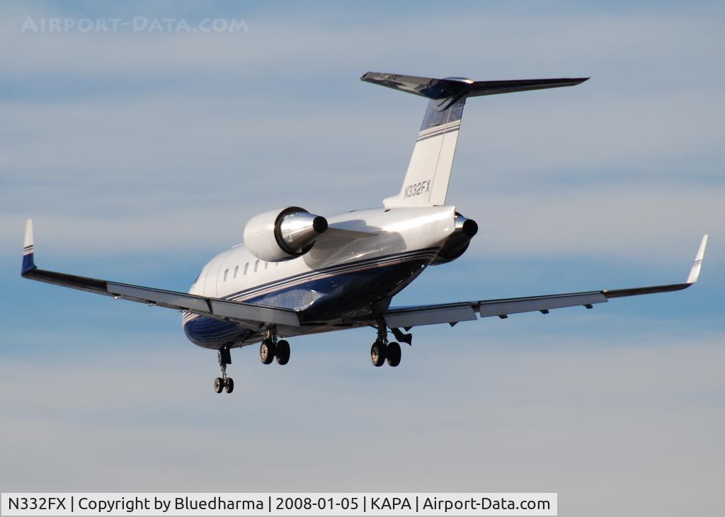 N332FX, 2002 Bombardier Challenger 604 (CL-600-2B16) C/N 5543, Approach to 17L.