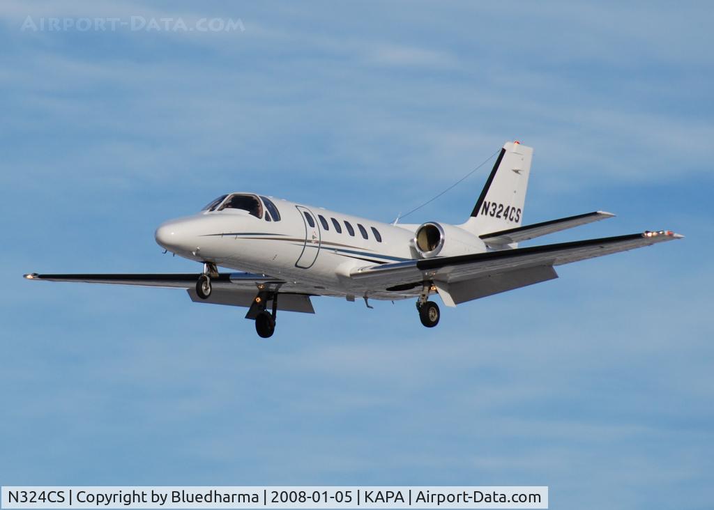 N324CS, 2003 Cessna 550B Citation Bravo C/N 550-1059, Approach to 17L.