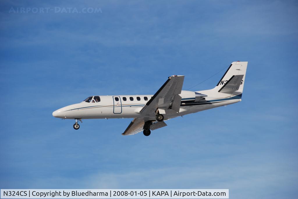 N324CS, 2003 Cessna 550B Citation Bravo C/N 550-1059, Approach to 17L.