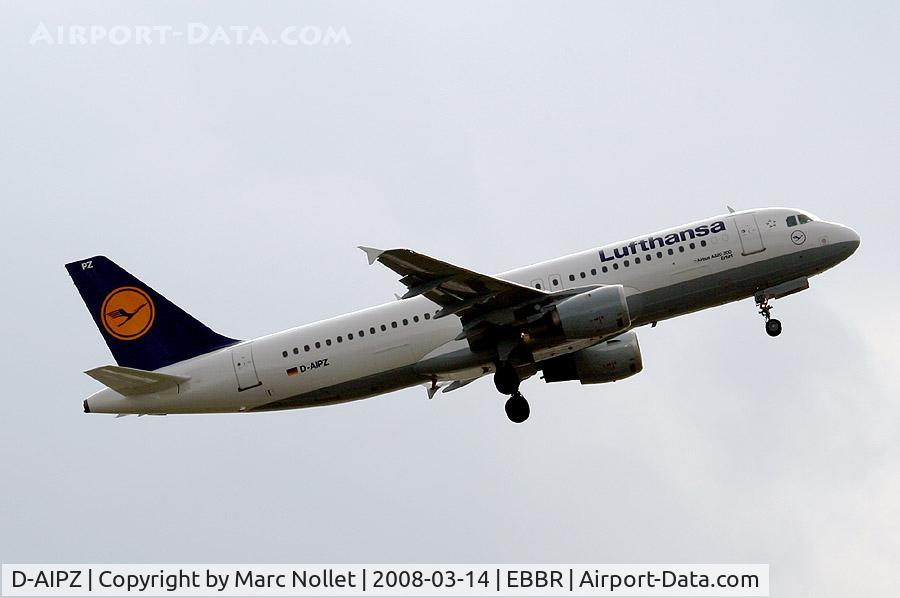 D-AIPZ, 1991 Airbus A320-211 C/N 162, Taking of at Brussels Airport