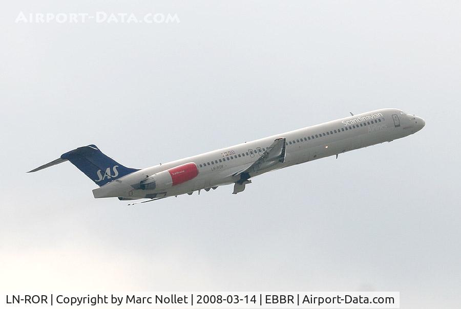 LN-ROR, 1985 McDonnell Douglas MD-82 (DC-9-82) C/N 49385, Taking of at Brussels Airport