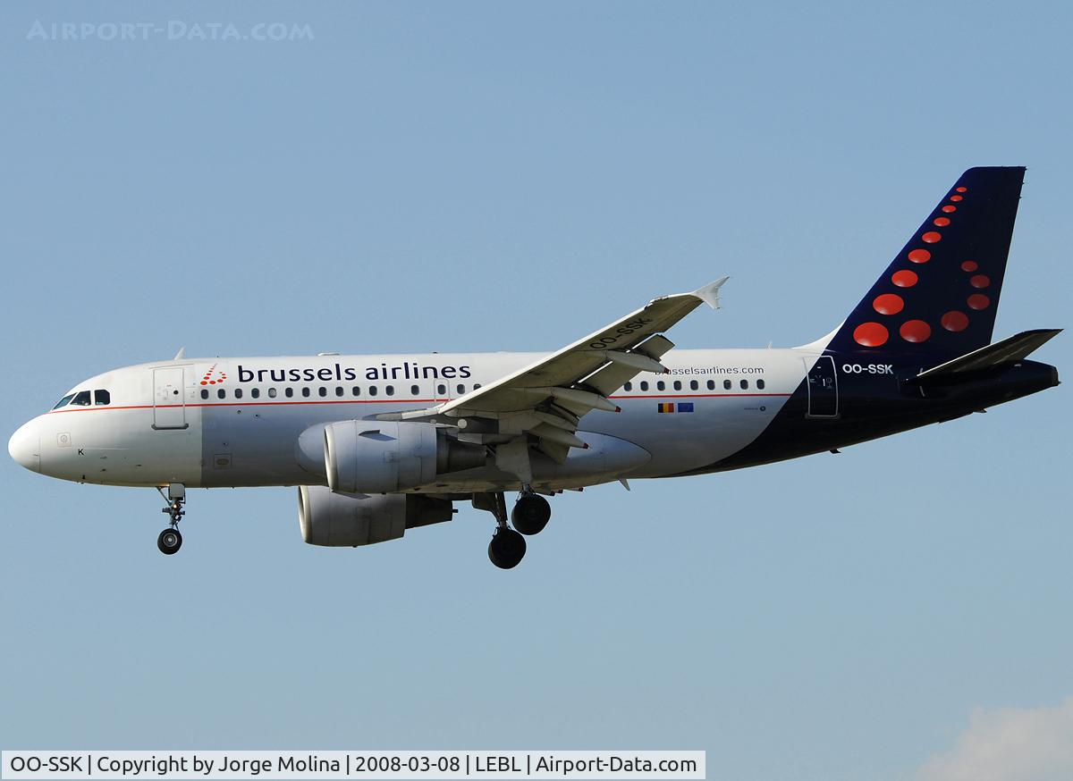 OO-SSK, 2000 Airbus A319-112 C/N 1336, 