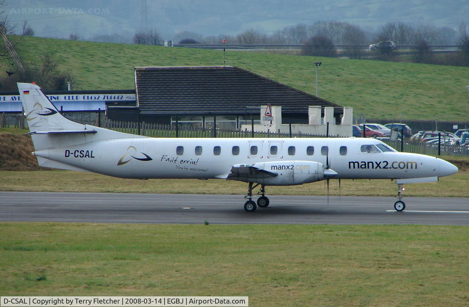 D-CSAL, 1984 Fairchild Swearingen SA-227AC Metro III C/N AC-601, German registered Metro operating Manx2's Gloucestershire Airport - Isle of Man service
