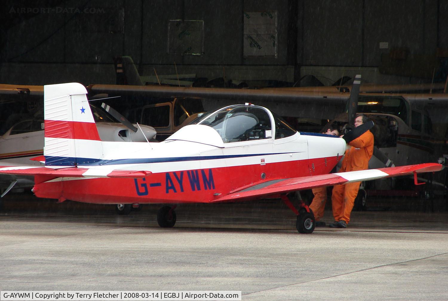 G-AYWM, 1971 AESL Glos-Airtourer Super 150/T6 C/N A534, Resident aircraft based at Gloucestershire Airport