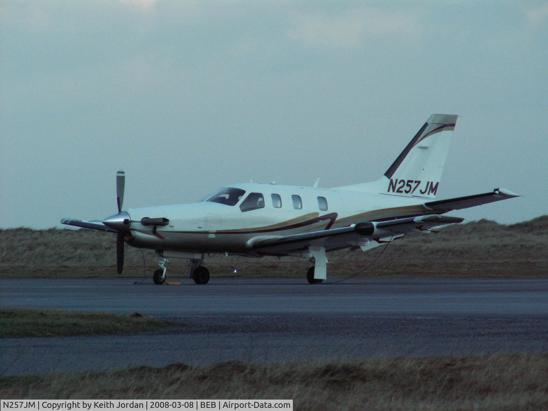 N257JM, 2006 Socata TBM-700 C/N 356, Benbecula, March 8 th, 2008