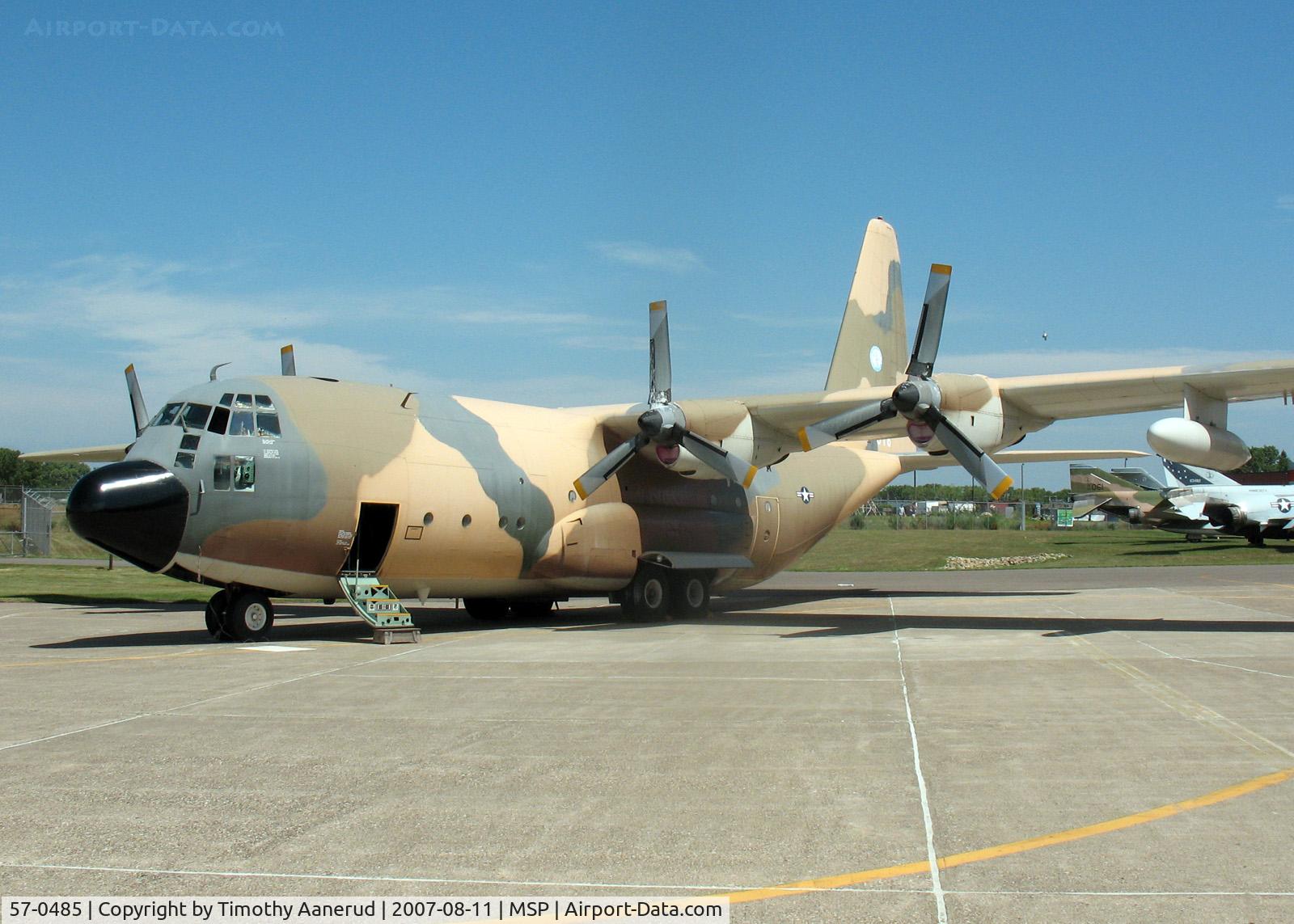 57-0485, 1957 Lockheed C-130D Hercules C/N 182-3192, Lockheed C-130D-LM Hercules, Minnesota Air National Guard Museum, Serial 57-0485.  On display as 55-016