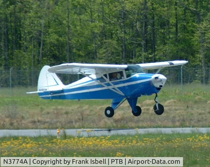 N3774A, 1954 Piper PA-22 C/N 22-2016, First flight after engine overhaul