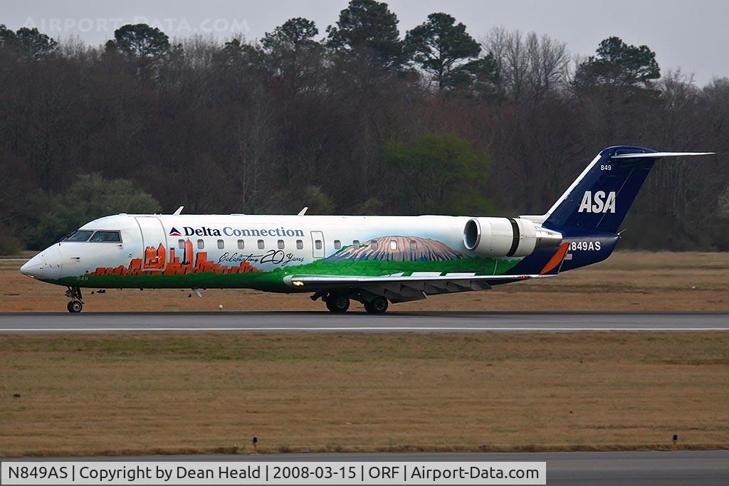 N849AS, 1999 Bombardier CRJ-200ER (CL-600-2B19) C/N 7347, Delta Connection (by Atlantic Southeast Airlines) N849AS 