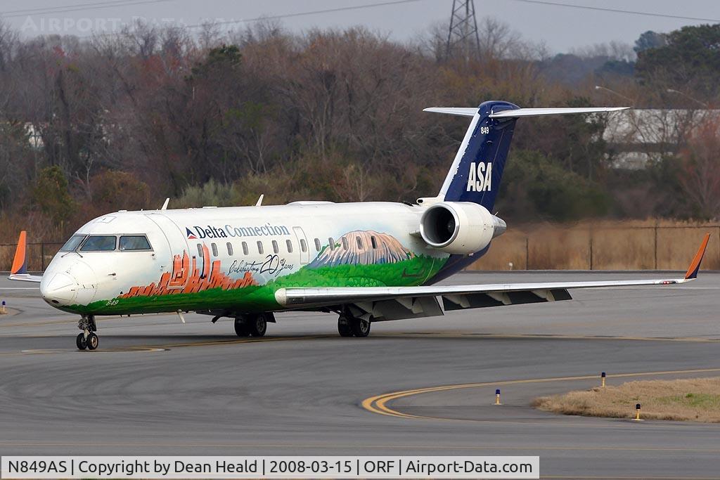 N849AS, 1999 Bombardier CRJ-200ER (CL-600-2B19) C/N 7347, Delta Connection (by Atlantic Southeast Airlines) N849AS 