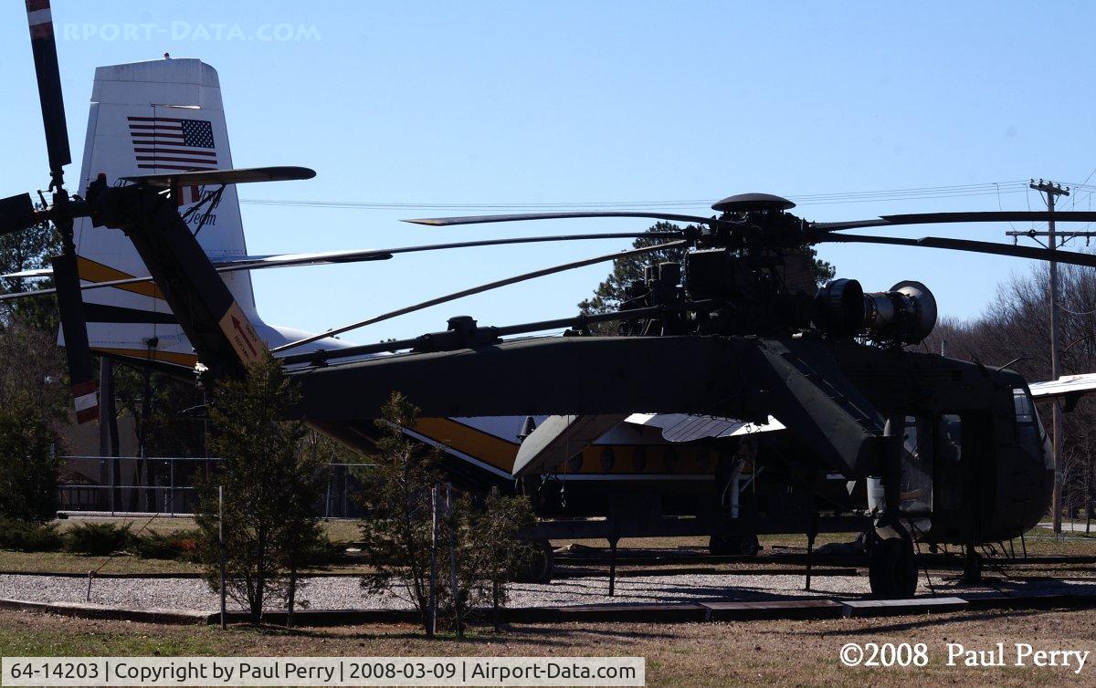 64-14203, 1964 Sikorsky S-64A Tarhe (YCH-54A) C/N 64005, Hard to miss the Flying Crane as you walk out