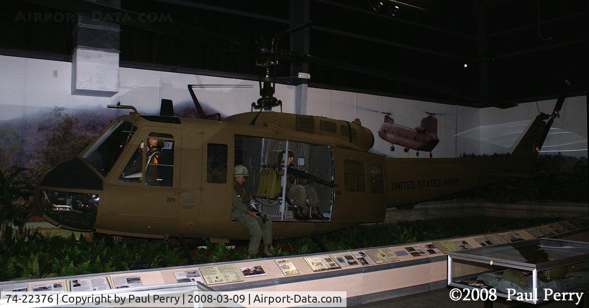 74-22376, 1974 Bell UH-1H Iroquois C/N 13700, What a sight as you enter the Vietnam room at the US Army Transportation Museum