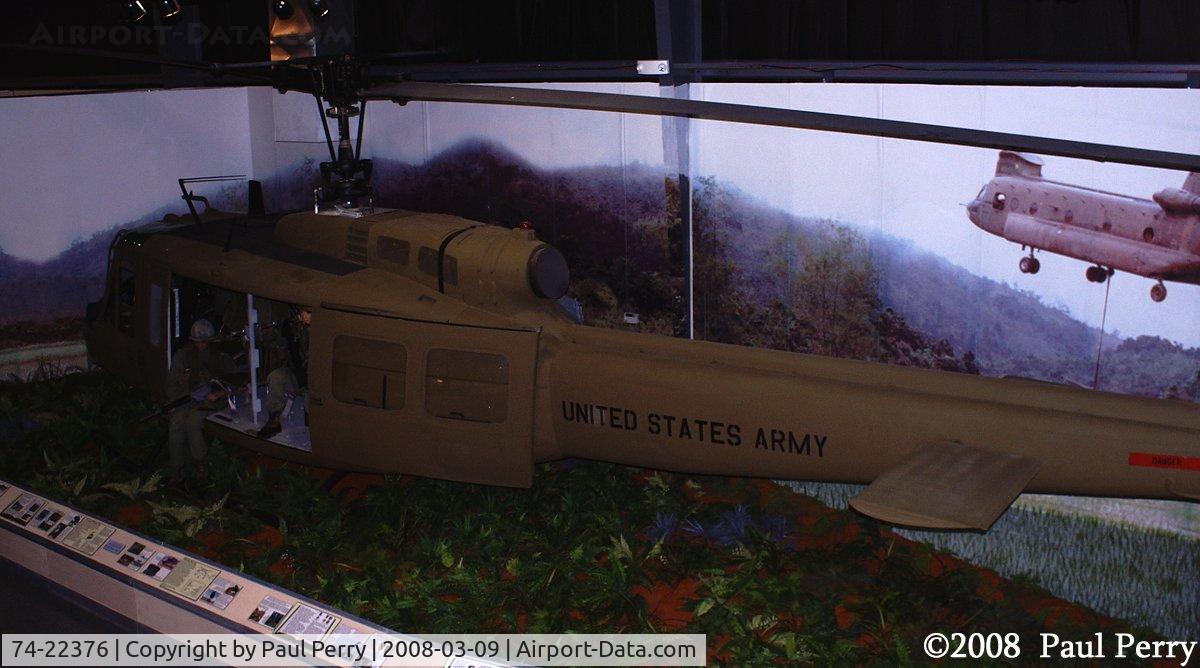 74-22376, 1974 Bell UH-1H Iroquois C/N 13700, Nice view of the diorama and the Hotel model Huey