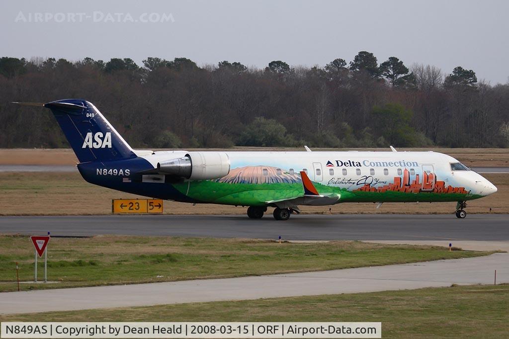N849AS, 1999 Bombardier CRJ-200ER (CL-600-2B19) C/N 7347, Delta Connection (by Comair) N849AS 