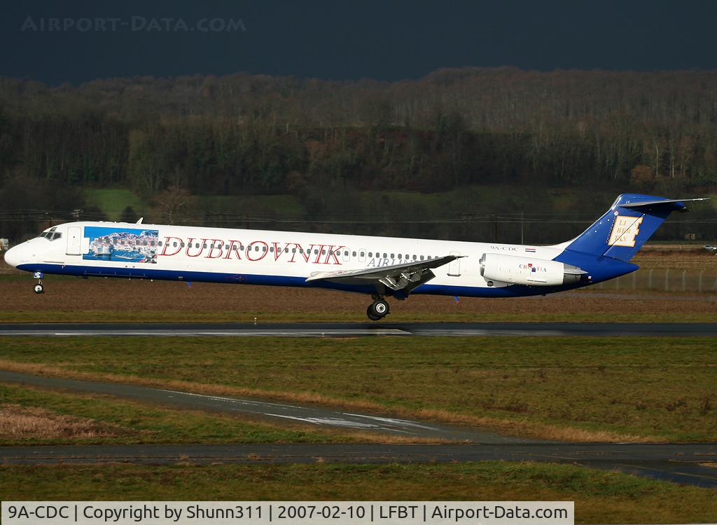 9A-CDC, 1982 McDonnell Douglas MD-82 (DC-9-82) C/N 49112, Landing rwy 20 with so more wind and under a small ray of sun !