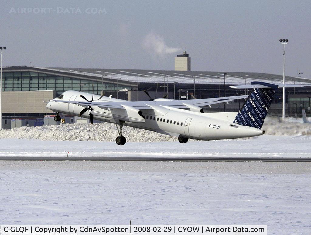 C-GLQF, 2007 De Havilland Canada DHC-8-402Q Dash 8 C/N 4193, Brand new Porter DHC-8-402 taking off Rwy 25