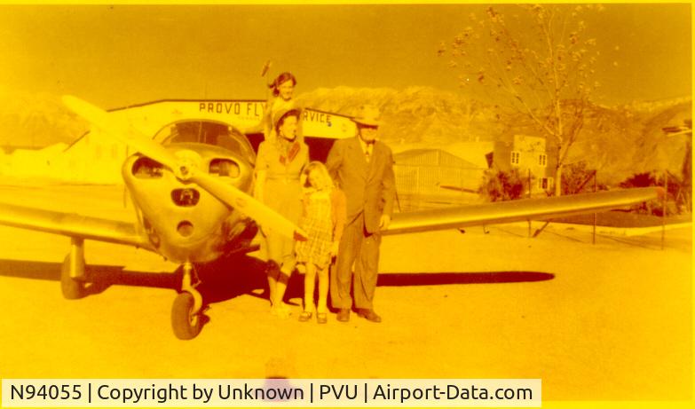 N94055, 1946 Erco 415C Ercoupe C/N 1378, Family members of the pilate/owner out for a flying day.