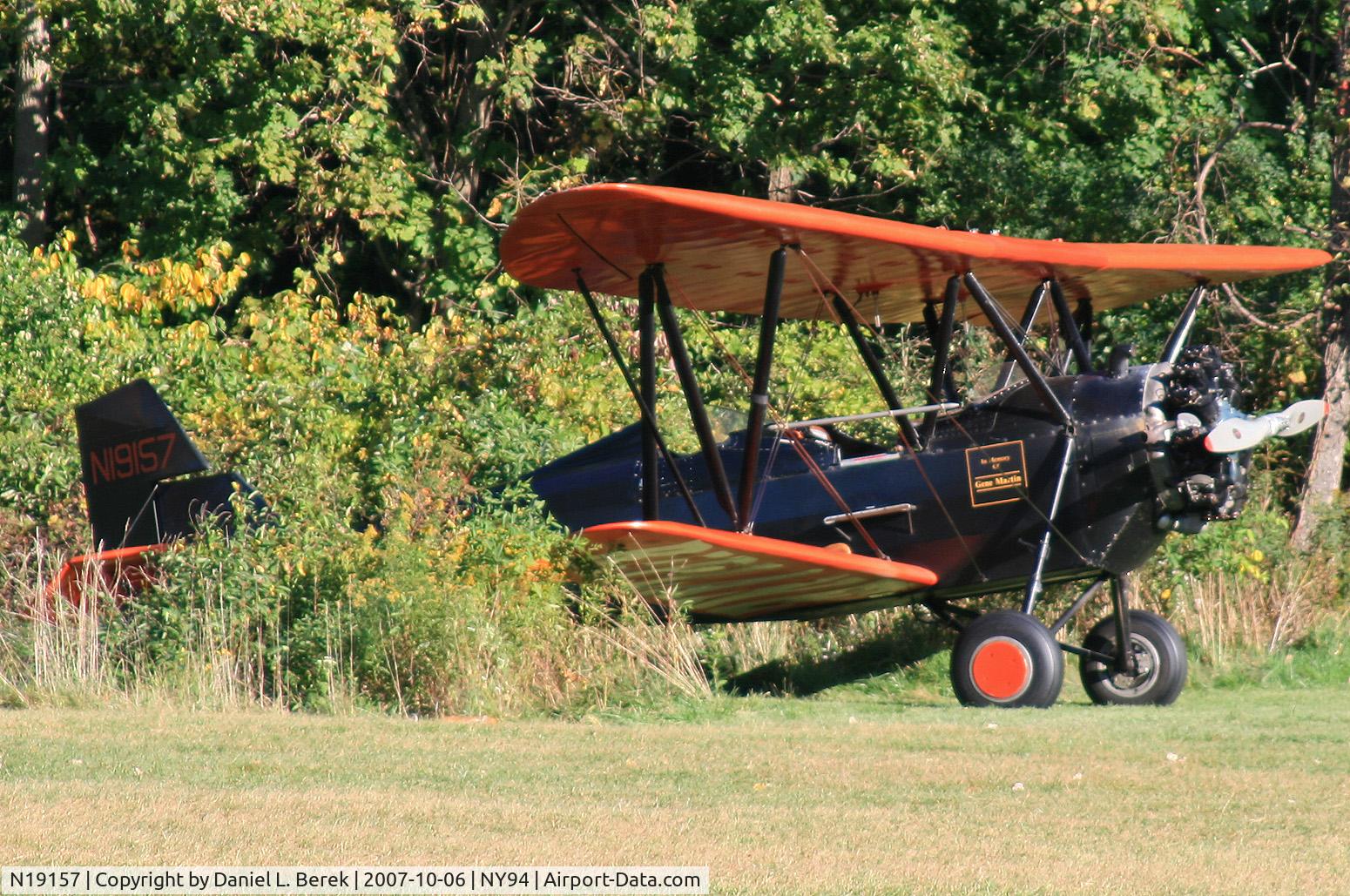 N19157, 1937 New Standard D-25 C/N 162J, This golden oldie takes a break while its brother takes on sightseers at Old Rhinebeck.