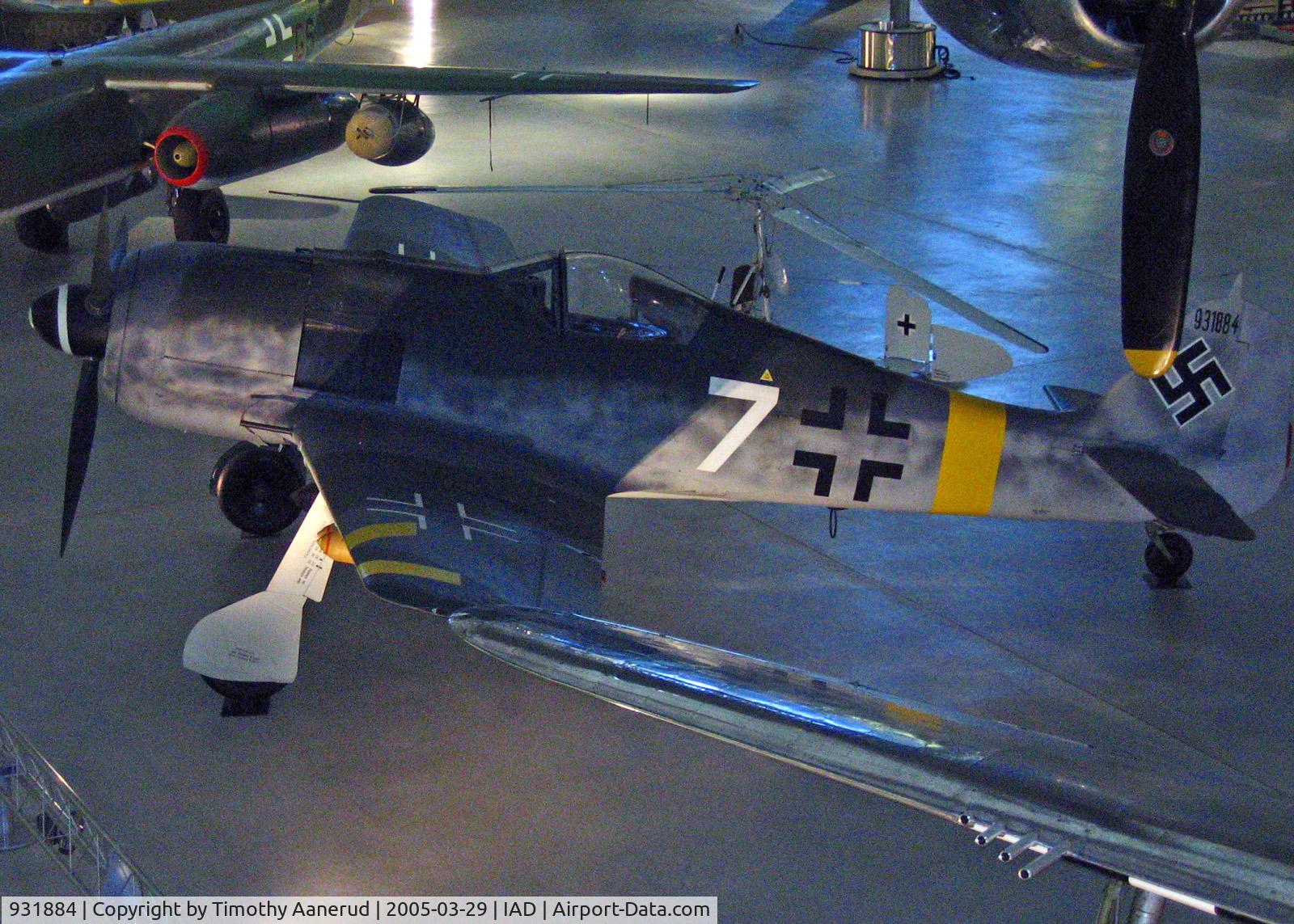 931884, 1943 Focke-Wulf Fw-190F-8 C/N 931884, National Air and Space Museum Udvar-Hazy Center, Werk Nr. 931884