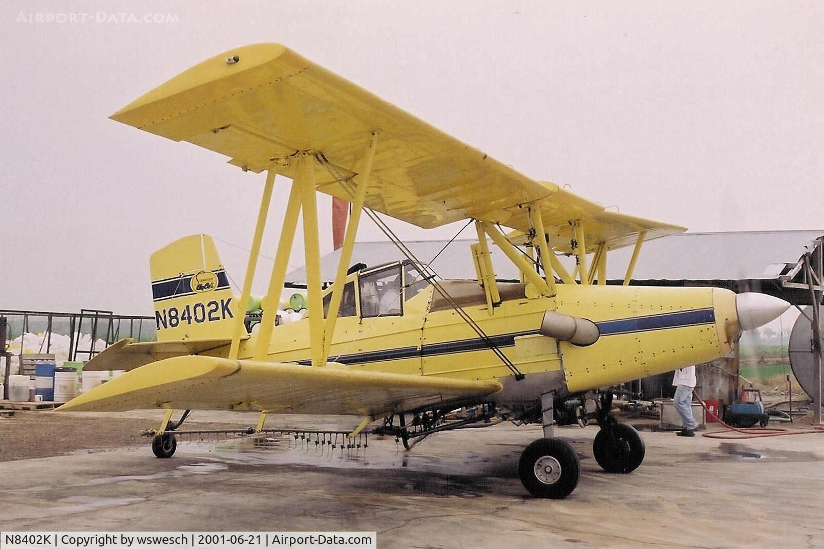 N8402K, 1982 Schweizer G-164B Ag-Cat B C/N 687B, #687B - FatCat 500 gallon conversion with a -2 Garrett.  Wilson Flying Service - Walnut Ridge, Arkansas