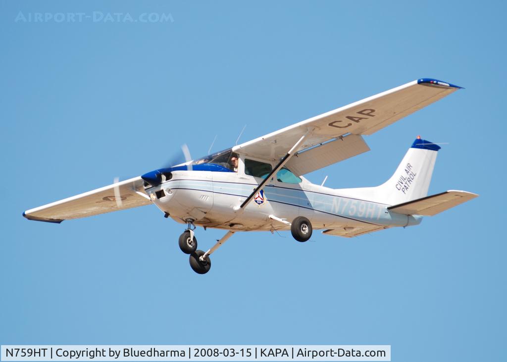 N759HT, 1977 Cessna 182Q Skylane C/N 18266013, Civil Air Patrol on approach to 17L.