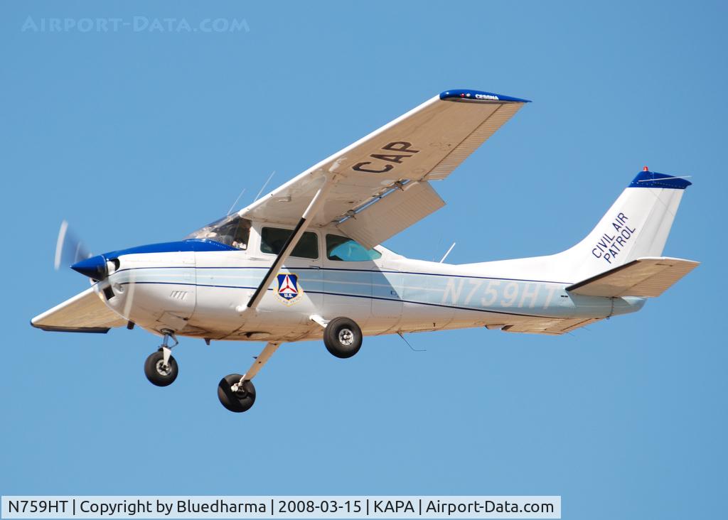 N759HT, 1977 Cessna 182Q Skylane C/N 18266013, Civil Air Patrol on approach to 17L.