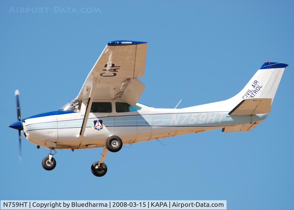 N759HT, 1977 Cessna 182Q Skylane C/N 18266013, Civil Air Patrol on approach to 17L.